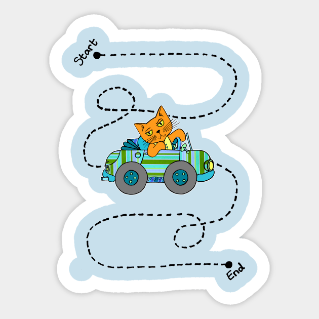 Life's a journey, baby, you gotta enjoy the ride. Sticker by micklyn